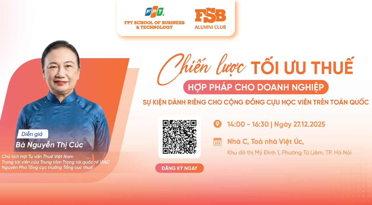 FSB Alumni Workshop #12: Chiến lược Tối ưu Thuế Hợp pháp cho Doanh nghiệp