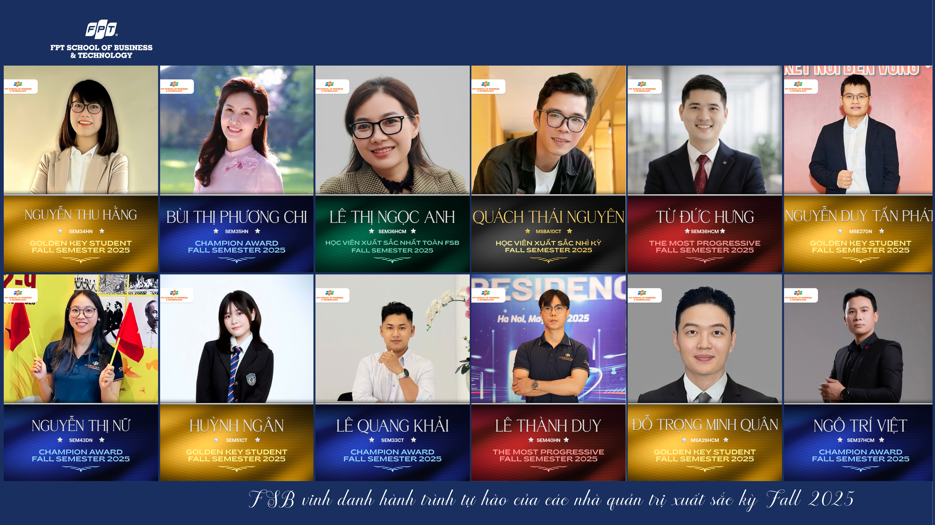 FSB vinh danh kỳ Fall 2025: Ghi nhận nỗ lực đáng tự hào của nhà quản trị xuất sắc