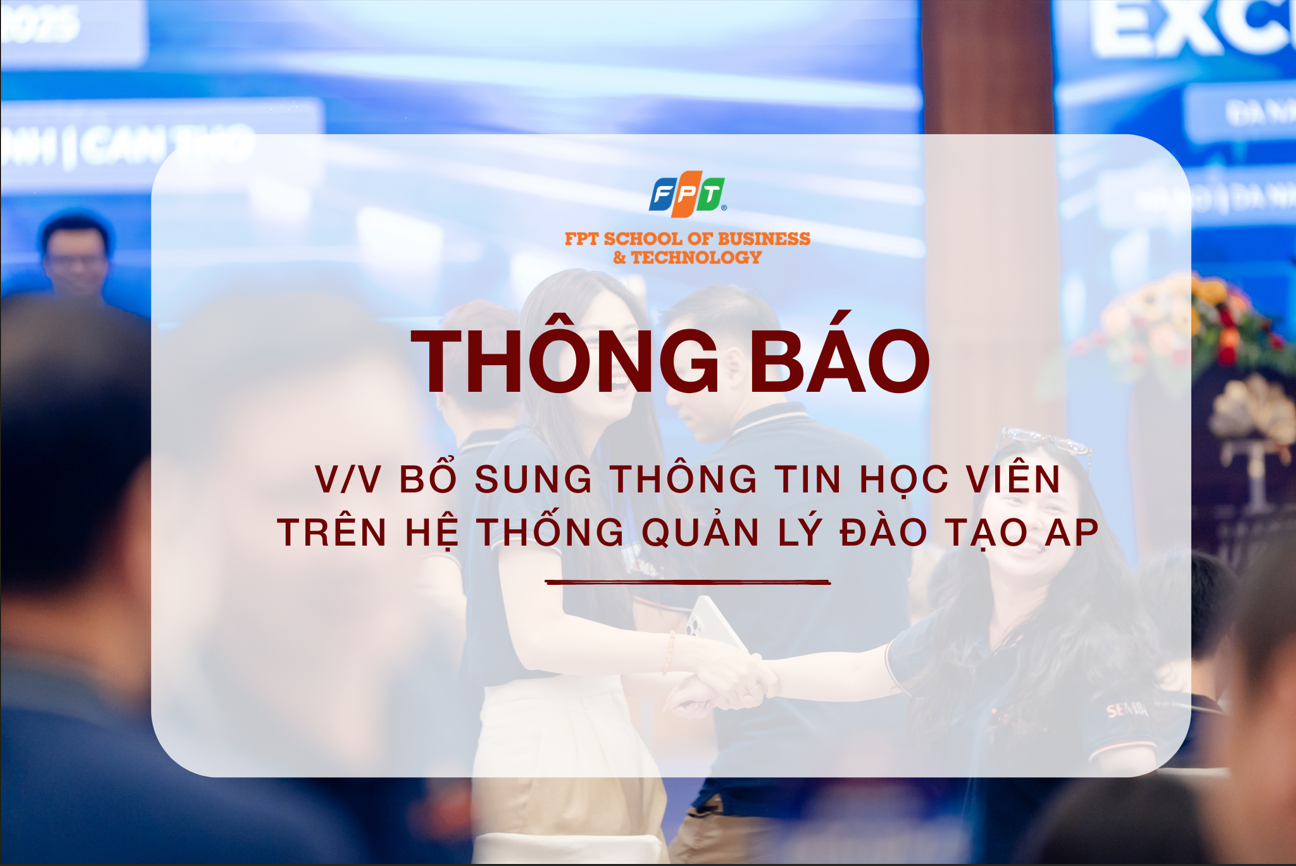 Thông báo cập nhật thông tin học viên trên hệ thống quản lý đào tạo AP