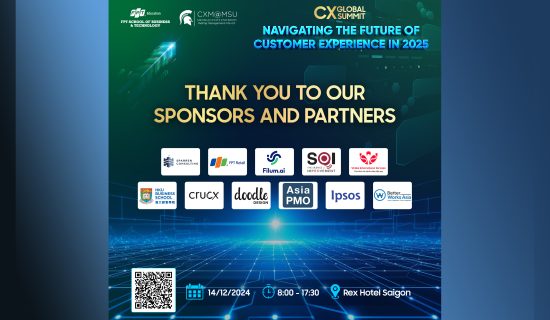 Cảm ơn các đơn vị đồng hành tại Hội nghị Quốc tế: GLOBAL CX SUMMIT 2024