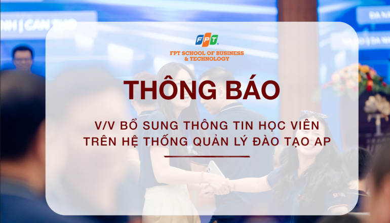 Thông báo cập nhật thông tin học viên trên hệ thống quản lý đào tạo AP