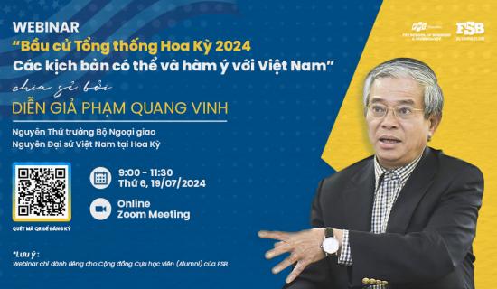 Tác động của cuộc bầu cử Tổng thống Hoa Kỳ 2024 đối với Việt Nam qua góc nhìn của diễn giả Phạm Quang Vinh