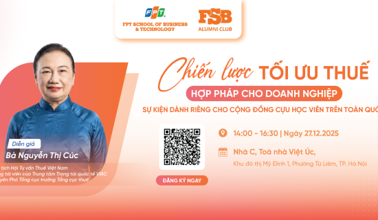 FSB Alumni Workshop #12: Chiến lược Tối ưu Thuế Hợp pháp cho Doanh nghiệp